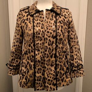 WHITE HOUSE BLACK MARKET LEOPARD JACKET